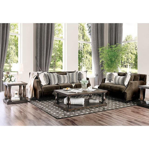 Cornelia Light Brown Love Seat - Inland Furniture (San Bernardino, CA)