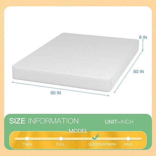 Forsythia 8" Queen Green Tea Gel Memory Foam - Inland Furniture (San Bernardino, CA)