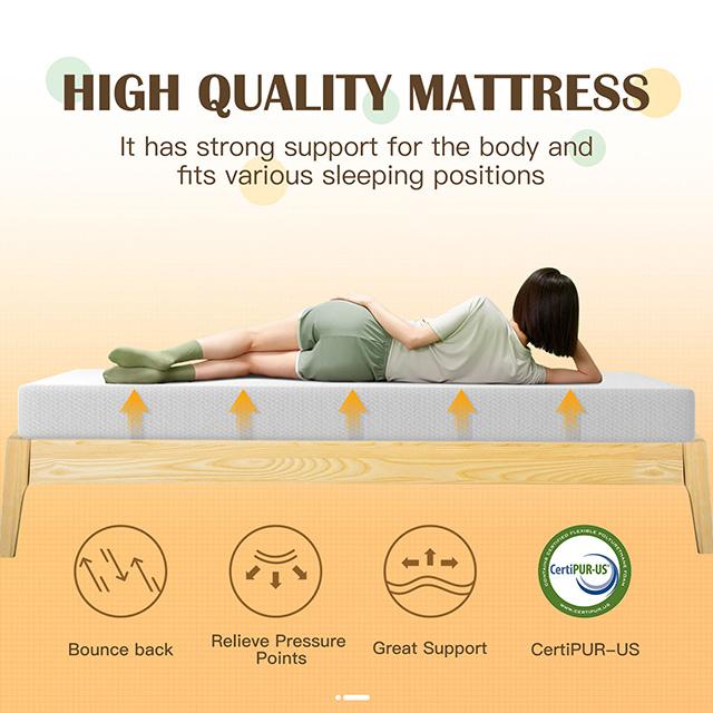 Forsythia 8" Twin Green Tea Gel Memory Foam - Inland Furniture (San Bernardino, CA)