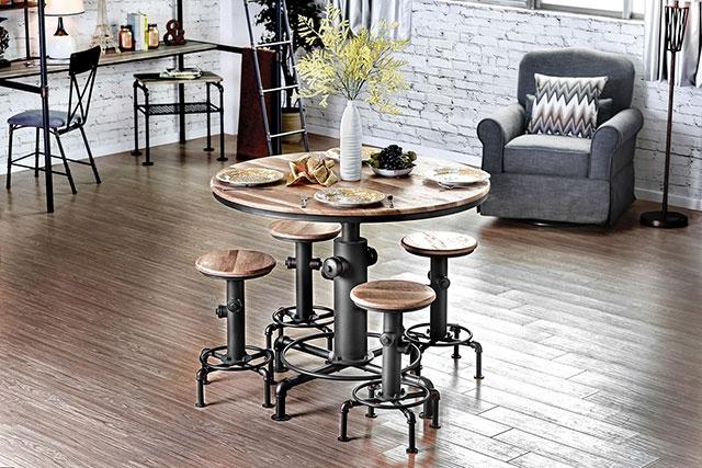 Foskey Antique Black Dining Table - Inland Furniture (San Bernardino, CA)