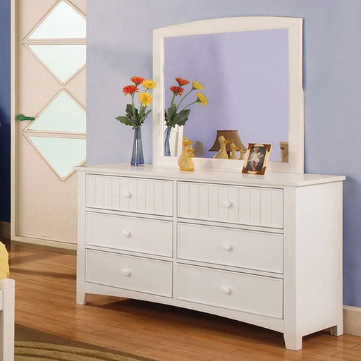 Corry White Mirror - Inland Furniture (San Bernardino, CA)