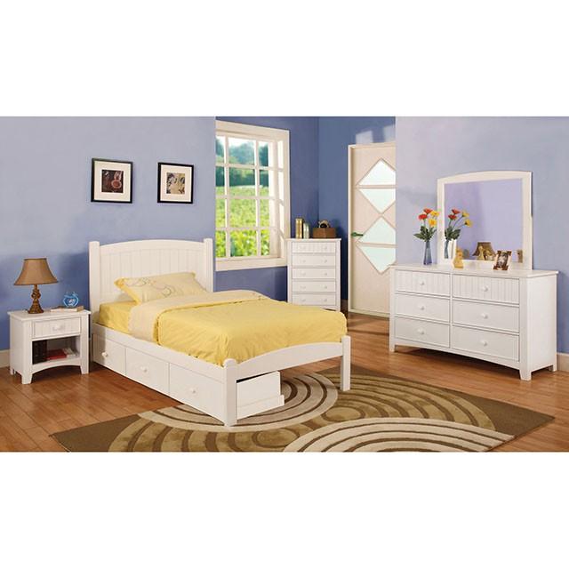 Omnus White Hutch - Inland Furniture (San Bernardino, CA)