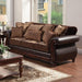 Franklin Dark Brown/Tan Sofa, Dark Brown - Inland Furniture (San Bernardino, CA)