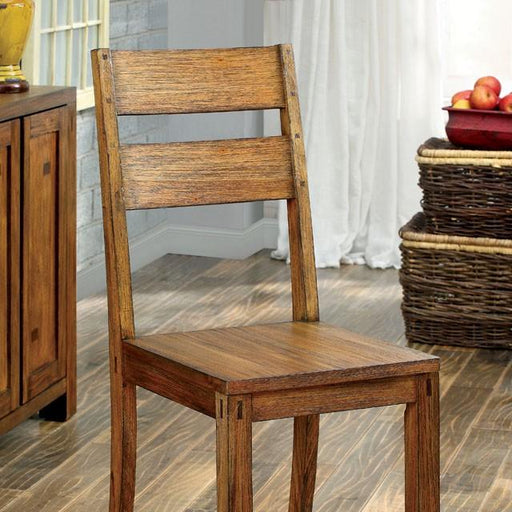 FRONTIER Dark Oak Side Chair (2/CTN) - Inland Furniture (San Bernardino, CA)