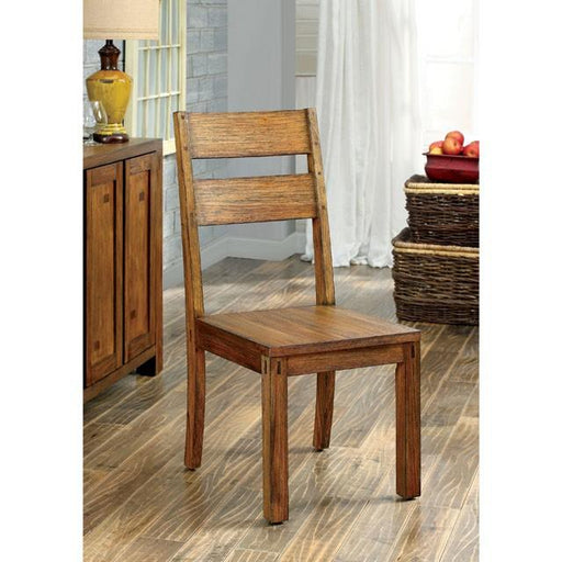 FRONTIER Dark Oak Side Chair (2/CTN) - Inland Furniture (San Bernardino, CA)