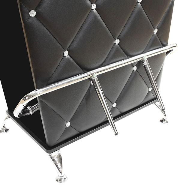 Fuero Black/Chrome Bar Table (K/D) - Inland Furniture (San Bernardino, CA)