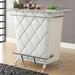 Fuero White/Chrome Bar Table (K/D) - Inland Furniture (San Bernardino, CA)