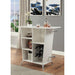 Fuero White/Chrome Bar Table (K/D) - Inland Furniture (San Bernardino, CA)