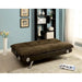 GALLAGHER Dark Brown/Chrome Futon Sofa w/ Bluetooth Speaker, Brown - Inland Furniture (San Bernardino, CA)