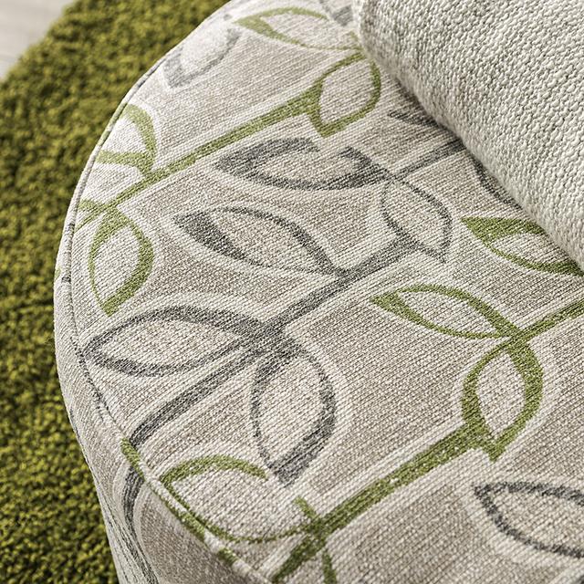 GARDNER Ottoman, Gray/Green - Inland Furniture (San Bernardino, CA)