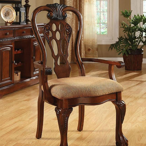 George Town Cherry Arm Chair (2/CTN) - Inland Furniture (San Bernardino, CA)