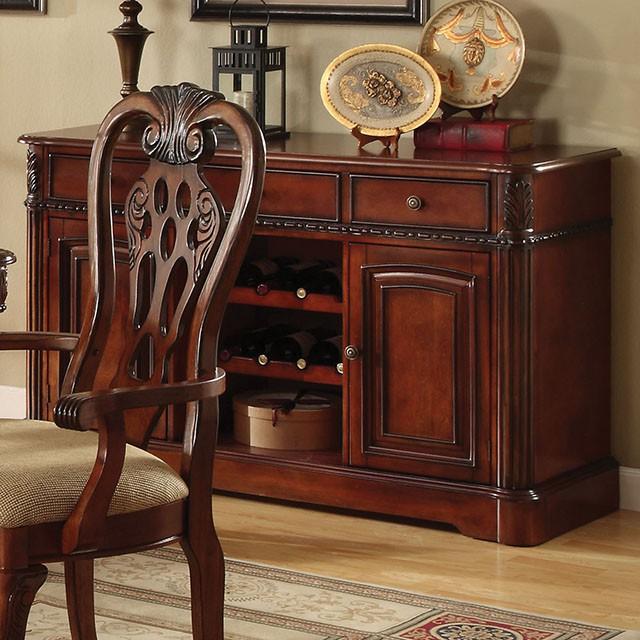 GEORGETOWN Antique Cherry Dining Table w/ Double Pedestals - Inland Furniture (San Bernardino, CA)