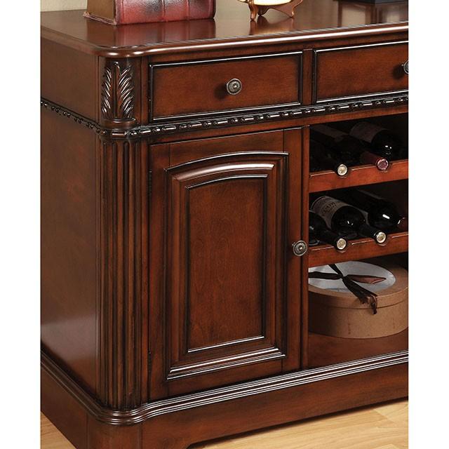GEORGETOWN Antique Cherry Dining Table w/ Double Pedestals - Inland Furniture (San Bernardino, CA)