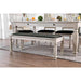 Georgia Antique White/Gray Bench - Inland Furniture (San Bernardino, CA)