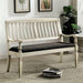 Georgia Antique White/Gray Love Seat Bench - Inland Furniture (San Bernardino, CA)