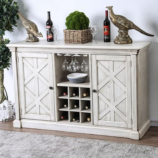 Georgia Antique White/Gray Server - Inland Furniture (San Bernardino, CA)