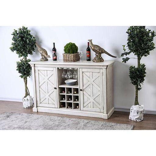 Georgia Antique White/Gray Server - Inland Furniture (San Bernardino, CA)