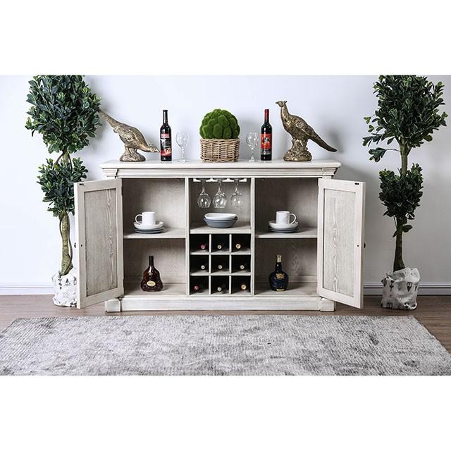 Georgia Antique White/Gray Server - Inland Furniture (San Bernardino, CA)