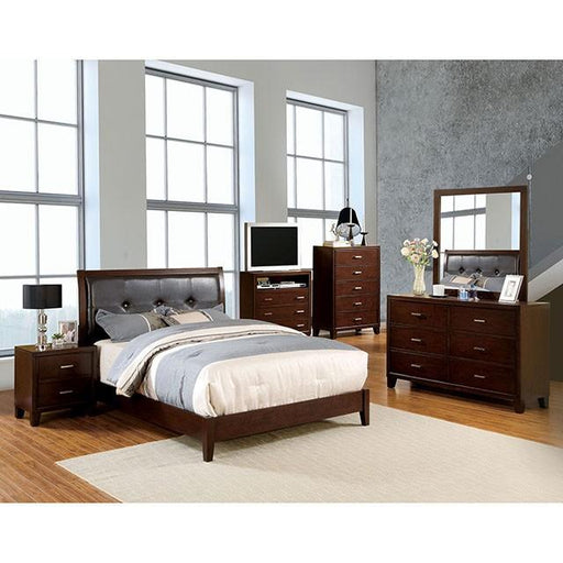 Enrico Bed Brown, Grey, & Black - Inland Furniture (San Bernardino, CA)