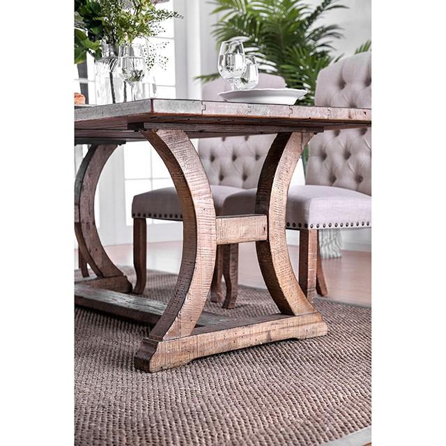 GIANNA Rustic Oak 77" Dining Table - Inland Furniture (San Bernardino, CA)