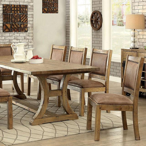 GIANNA Rustic Pine 96" Dining Table - Inland Furniture (San Bernardino, CA)