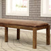 GIANNA Rustic Pine Fabric Bench - Inland Furniture (San Bernardino, CA)