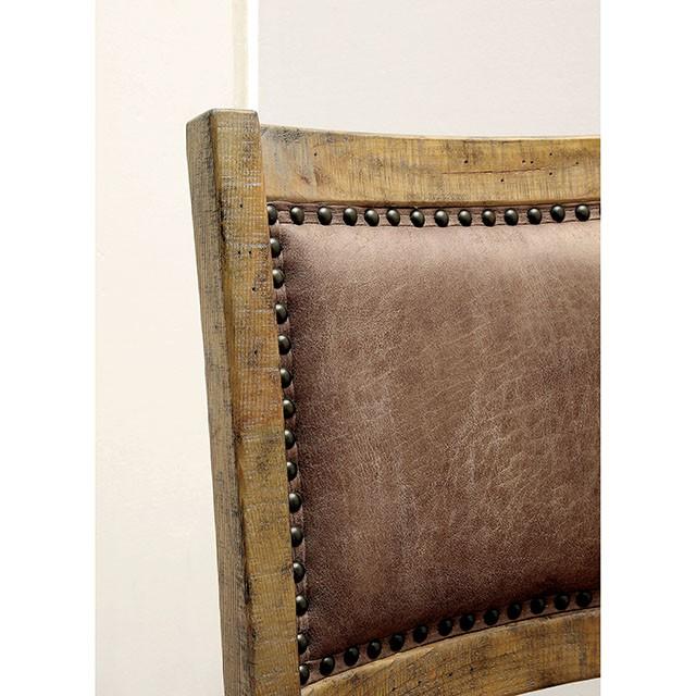 GIANNA Rustic Pine/Brown Side Chair (2/CTN) - Inland Furniture (San Bernardino, CA)