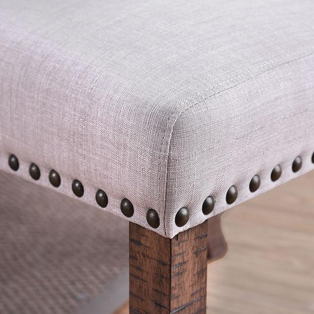 Gianna Rustic Pine/Ivory Side Chair (2/CTN) - Inland Furniture (San Bernardino, CA)
