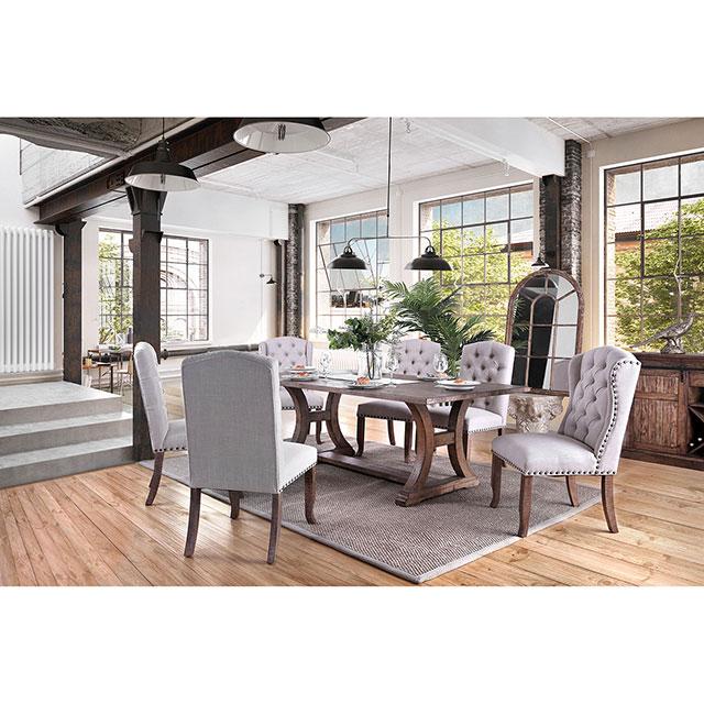 Gianna Rustic Pine/Ivory Side Chair (2/CTN) - Inland Furniture (San Bernardino, CA)