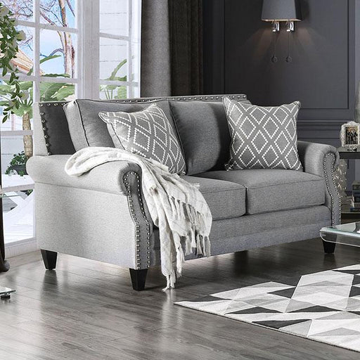 Giovanni Gray Love Seat - Inland Furniture (San Bernardino, CA)