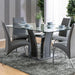 Glenview I Gray/Chrome Dining Table - Inland Furniture (San Bernardino, CA)