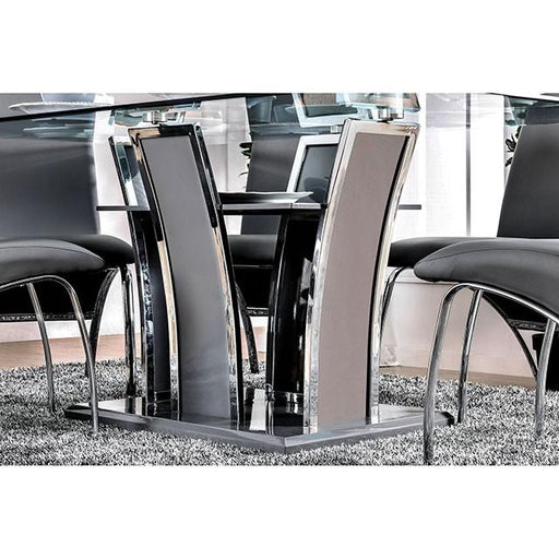 Glenview I Gray/Chrome Dining Table - Inland Furniture (San Bernardino, CA)