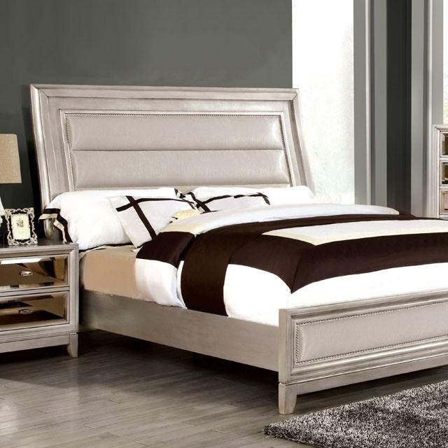 Golva Bed Beige & Black - Inland Furniture (San Bernardino, CA)