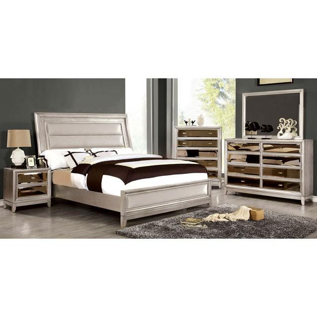 Golva Bed Beige & Black - Inland Furniture (San Bernardino, CA)