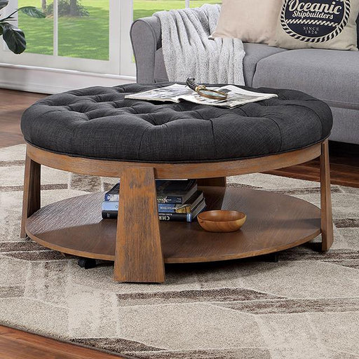GUIS Round Coffee Table, Dark Gray - Inland Furniture (San Bernardino, CA)