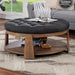 GUIS Round Coffee Table, Dark Gray - Inland Furniture (San Bernardino, CA)
