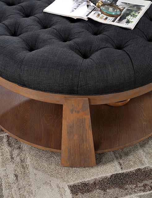 GUIS Round Coffee Table, Dark Gray - Inland Furniture (San Bernardino, CA)