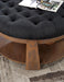 GUIS Round Coffee Table, Dark Gray - Inland Furniture (San Bernardino, CA)