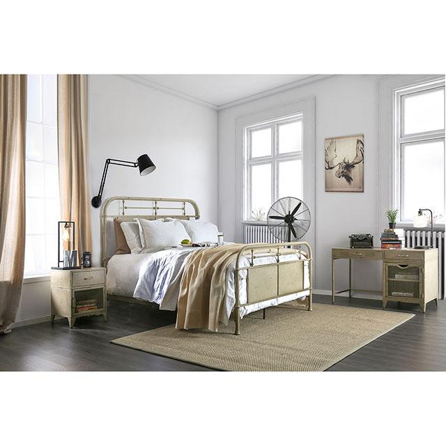 Haldus Cal.King, E.King, & Twin Bed White, Ivory, & Red - Inland Furniture (San Bernardino, CA)