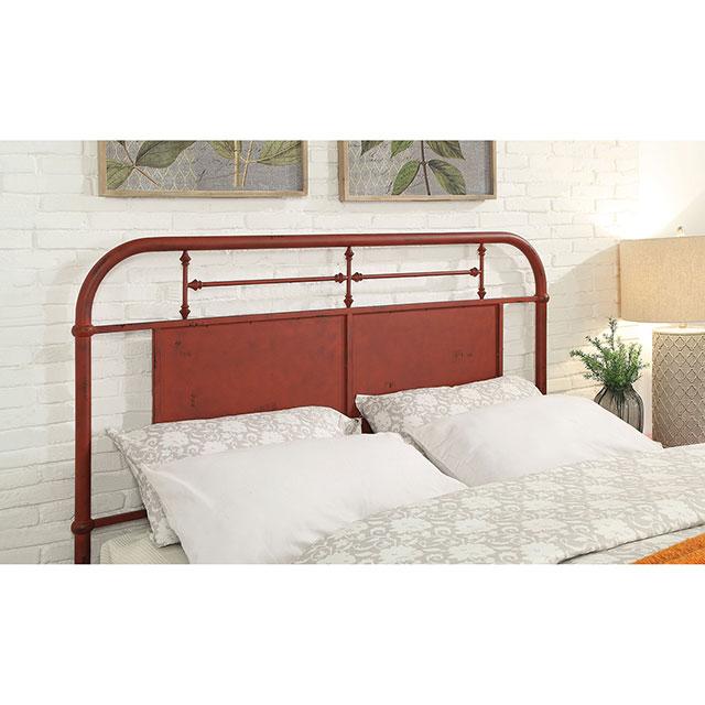 Haldus Cal.King, E.King, & Twin Bed White, Ivory, & Red - Inland Furniture (San Bernardino, CA)