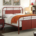 Haldus Cal.King, E.King, & Twin Bed White, Ivory, & Red - Inland Furniture (San Bernardino, CA)