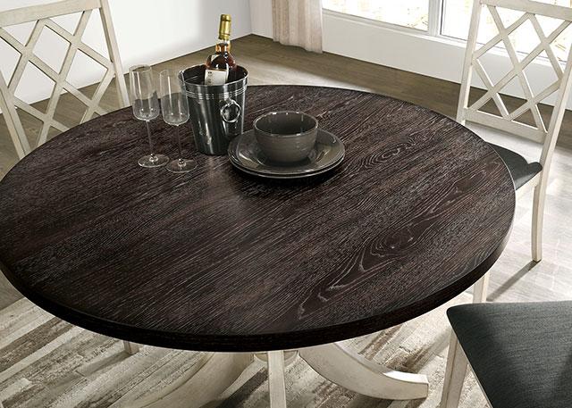 HALEIGH Round Dining Table - Inland Furniture (San Bernardino, CA)