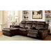 Hardy Brown Sectional w/ Console, Brown - Inland Furniture (San Bernardino, CA)