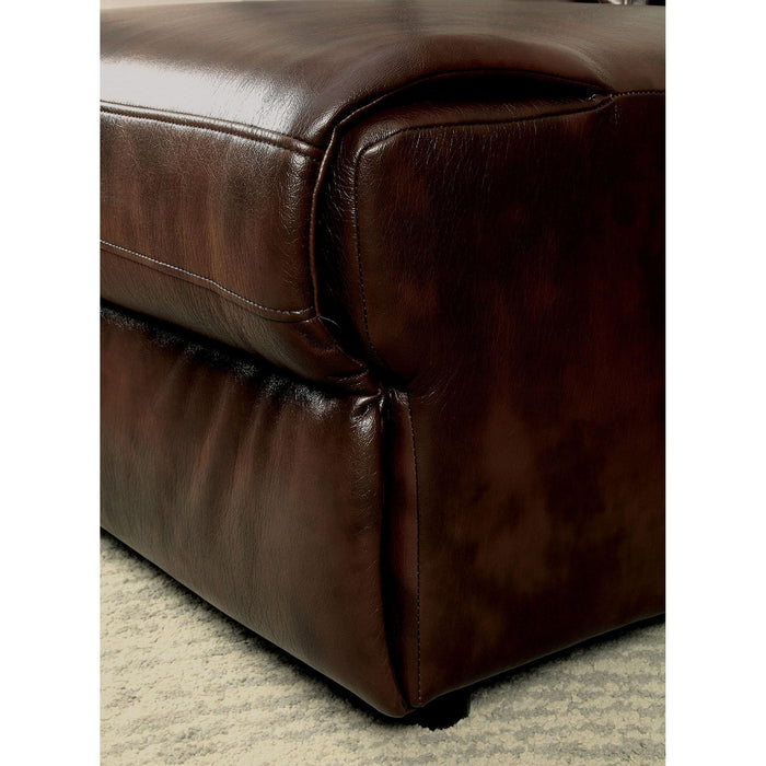 Hardy Brown Sectional w/ Console, Brown - Inland Furniture (San Bernardino, CA)