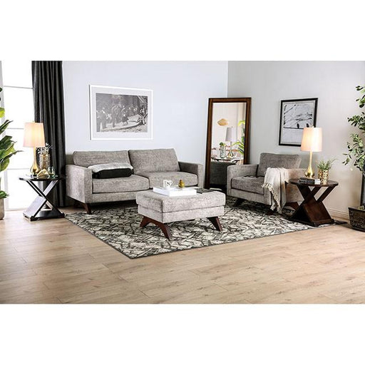 Harlech Gray Ottoman - Inland Furniture (San Bernardino, CA)