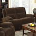 Haven Dark Brown Love Seat w/ 2 Recliners - Inland Furniture (San Bernardino, CA)