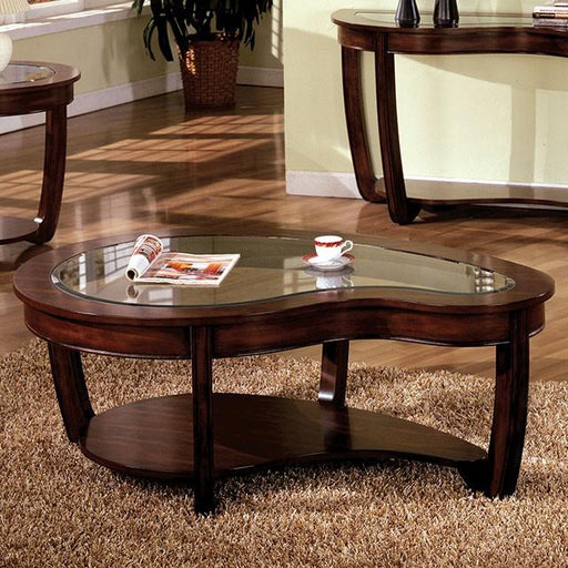 Crystal Falls Dark Cherry Coffee Table - Inland Furniture (San Bernardino, CA)