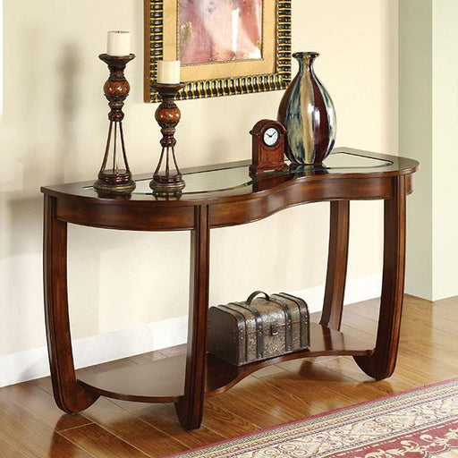 Crystal Falls Dark Cherry Sofa Table - Inland Furniture (San Bernardino, CA)