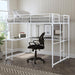 Cybill Full Loft Bed White, Silver, & Black - Inland Furniture (San Bernardino, CA)