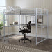 Cybill Full Loft Bed White, Silver, & Black - Inland Furniture (San Bernardino, CA)